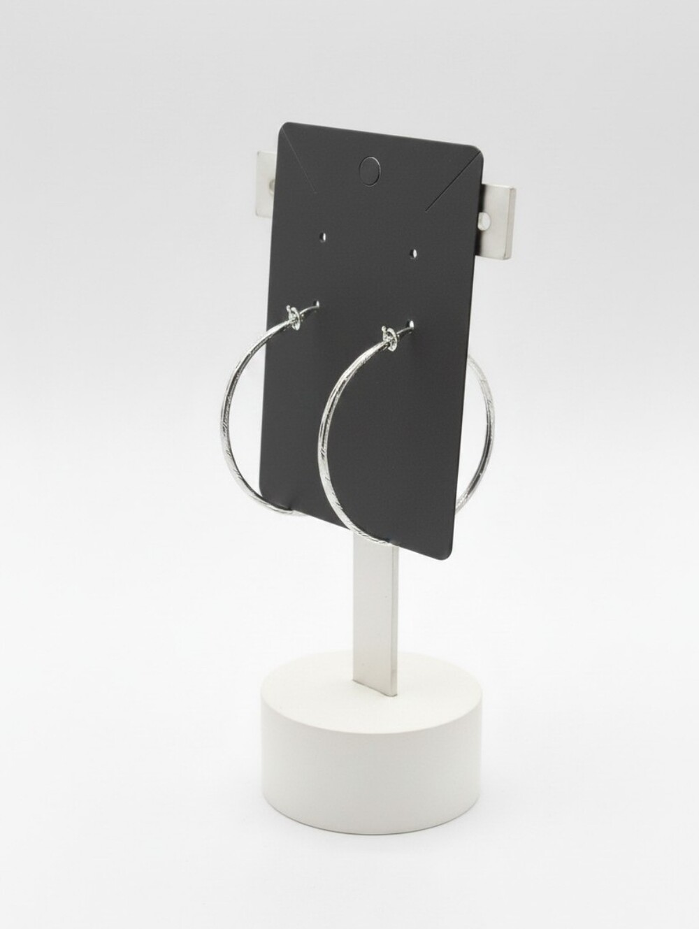Sleek Silver Hoop Earrings Minimalist Design